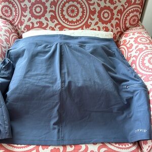 Orvis ladies tech skort in blue Size XL Never worn just took tags off